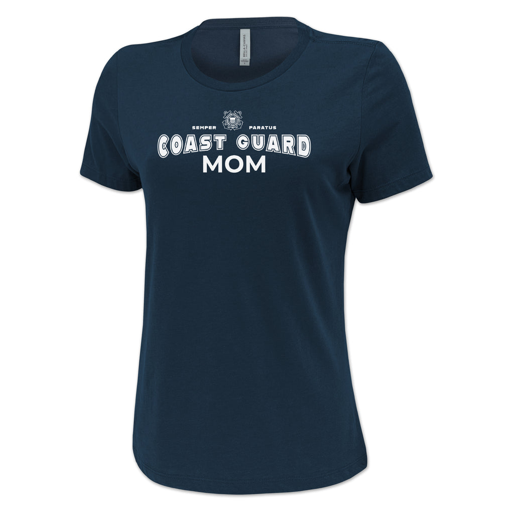 Coast Guard Mom Ladies T-Shirt (Navy)