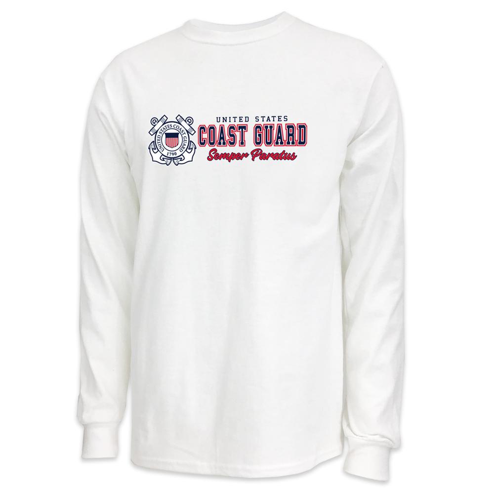 Pick Your Design Coast Guard Long Sleeve T-Shirt (White)