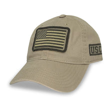 Load image into Gallery viewer, Coast Guard Patch Flag Hat (Khaki)