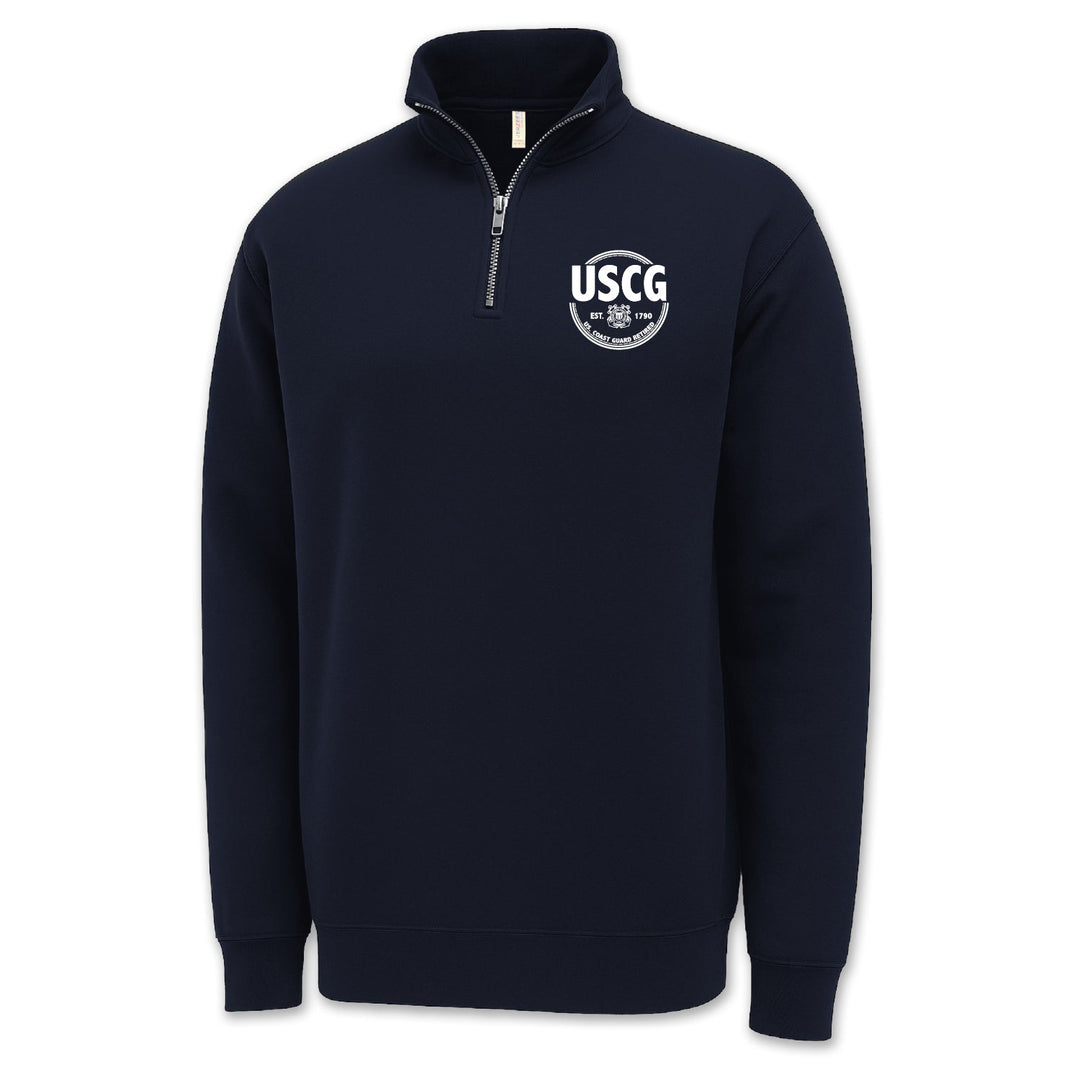 Pick Your Design Coast Guard 1/4 Zip Sweatshirt