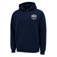 Load image into Gallery viewer, Pick Your Design Coast Guard Hooded Sweatshirt (Navy)