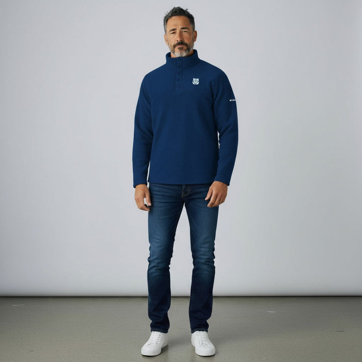 Coast Guard Seal Columbia Alto Pass Half Snap Pullover (Navy)*