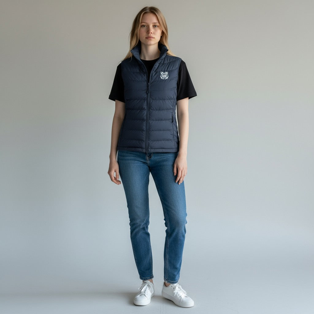 Coast Guard Seal Columbia Women's Powder Lite II Vest (Navy)*