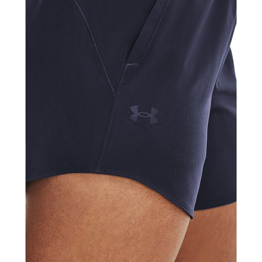 Coast Guard Seal Ladies Under Armour Flex Woven Short (Navy)