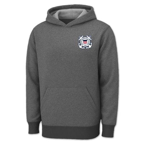 Coast Guard Seal Left Chest Logo Performance Hood (Grey)