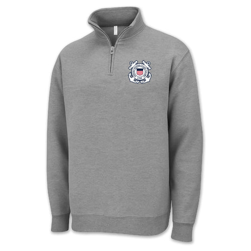 Pick Your Design Coast Guard 1/4 Zip Sweatshirt (Grey)
