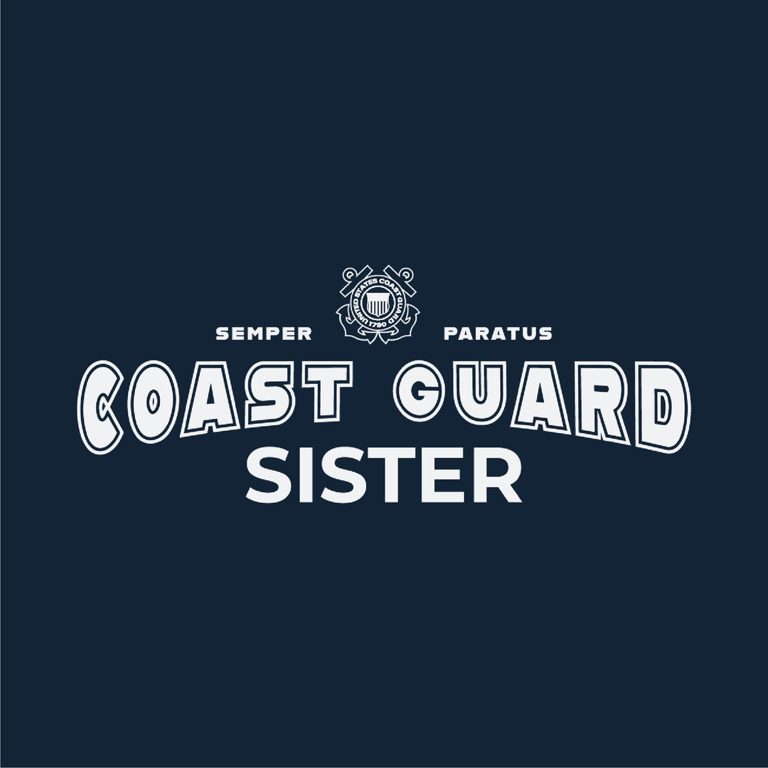 Coast Guard Sister Ladies T-Shirt (Navy)