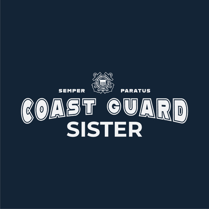 Coast Guard Sister Ladies T-Shirt (Navy)