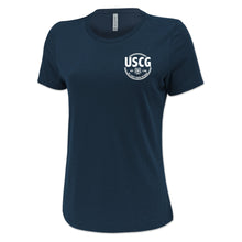 Load image into Gallery viewer, Pick Your Design Coast Guard Ladies T-Shirt (Navy)