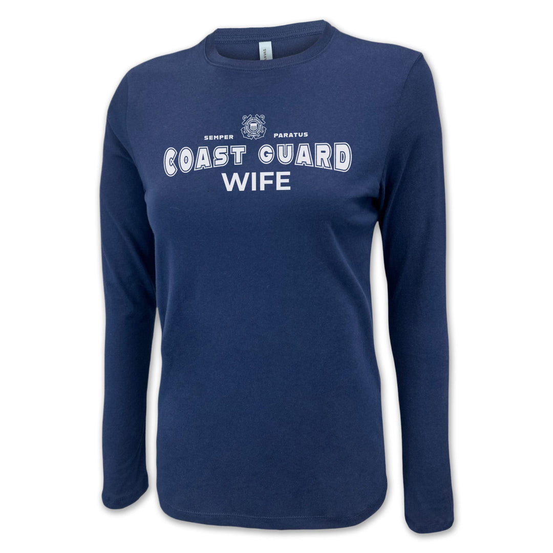 Coast Guard Wife Women's Long Sleeve T-Shirt (Navy)