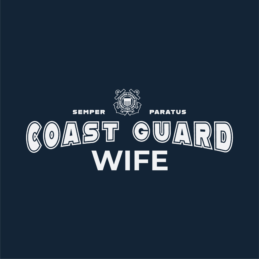 Coast Guard Wife Ladies T-Shirt (Navy)