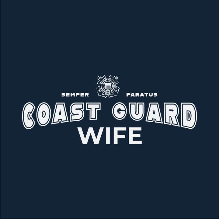 Coast Guard Wife Ladies T-Shirt (Navy)