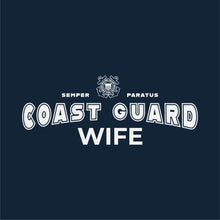 Load image into Gallery viewer, Coast Guard Wife Ladies T-Shirt (Navy)
