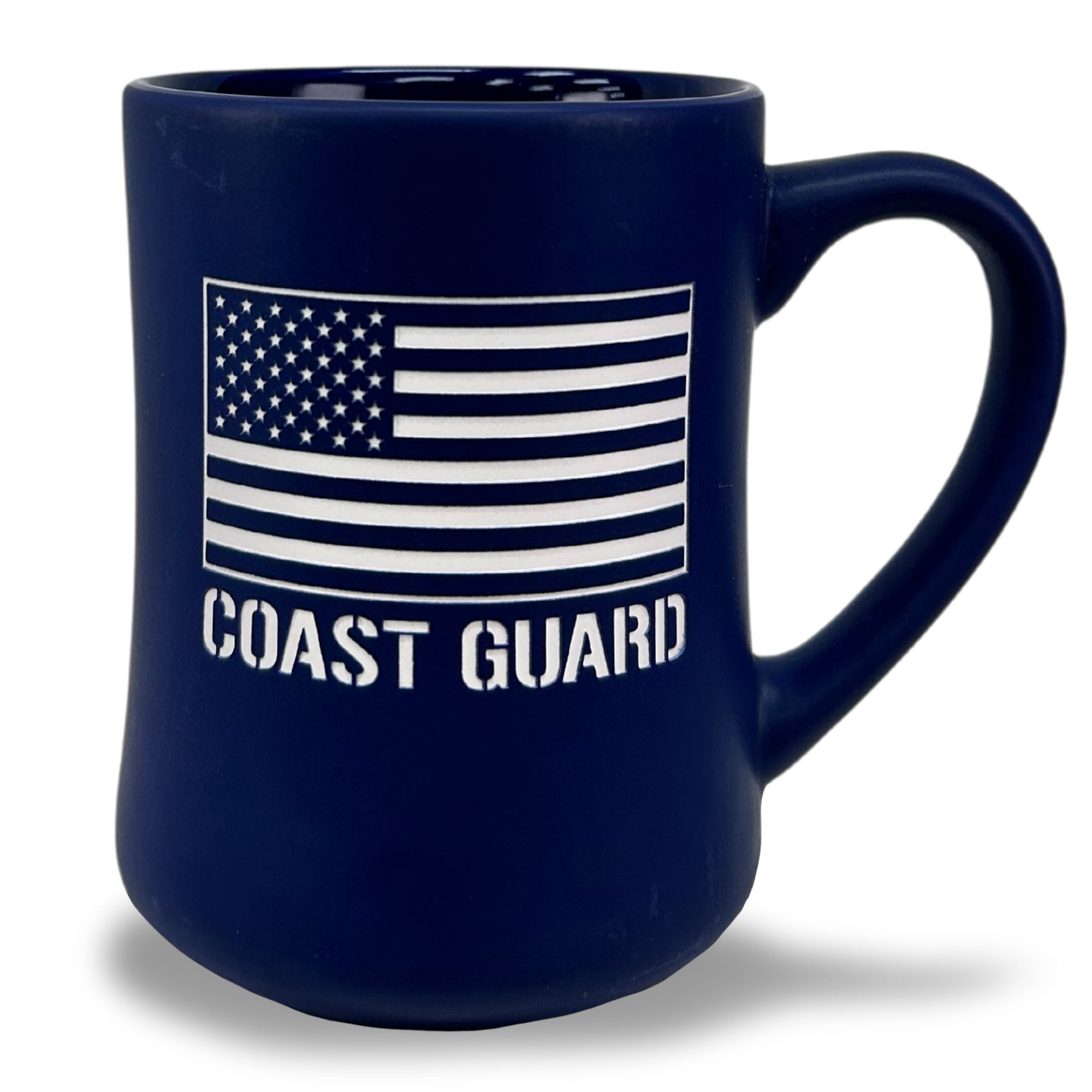 Coast Guard American Flag MK Etched Mug (Blue)