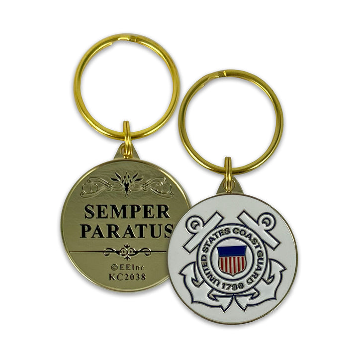 United States Coast Guard Double Sided Key Ring