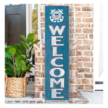 Load image into Gallery viewer, Coast Guard Leaning Sign Welcome (11x46)