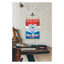 Load image into Gallery viewer, Coast Guard Reversible Banner Sign Retro Multi Color