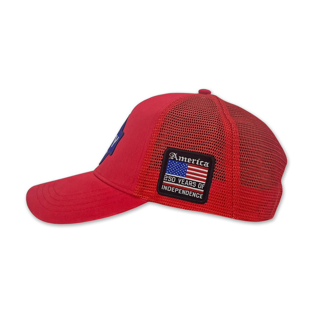Liberty America Land of the Free Mesh Back Hat (Red)