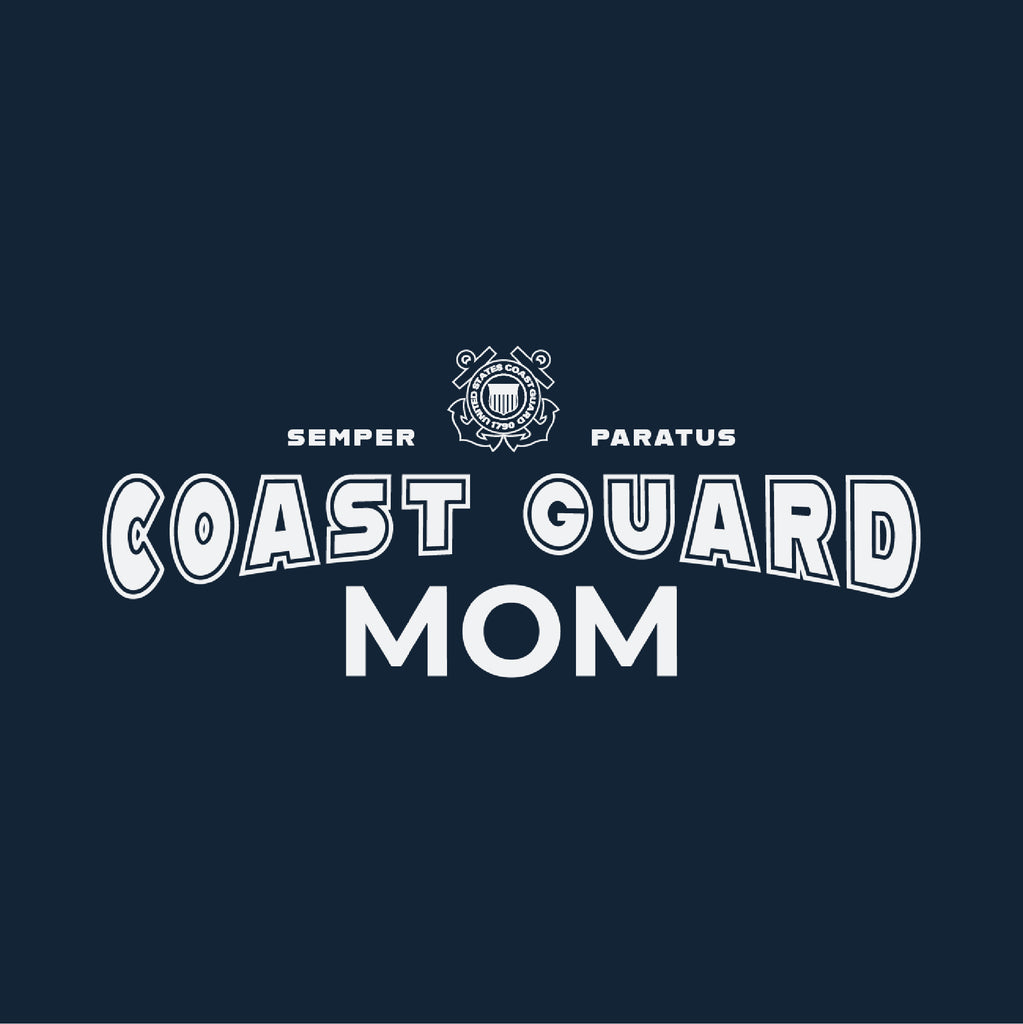 Coast Guard Mom Ladies T-Shirt (Navy)