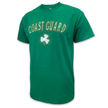 Load image into Gallery viewer, Coast Guard Distressed Shamrock T-Shirt (Kelly Green)