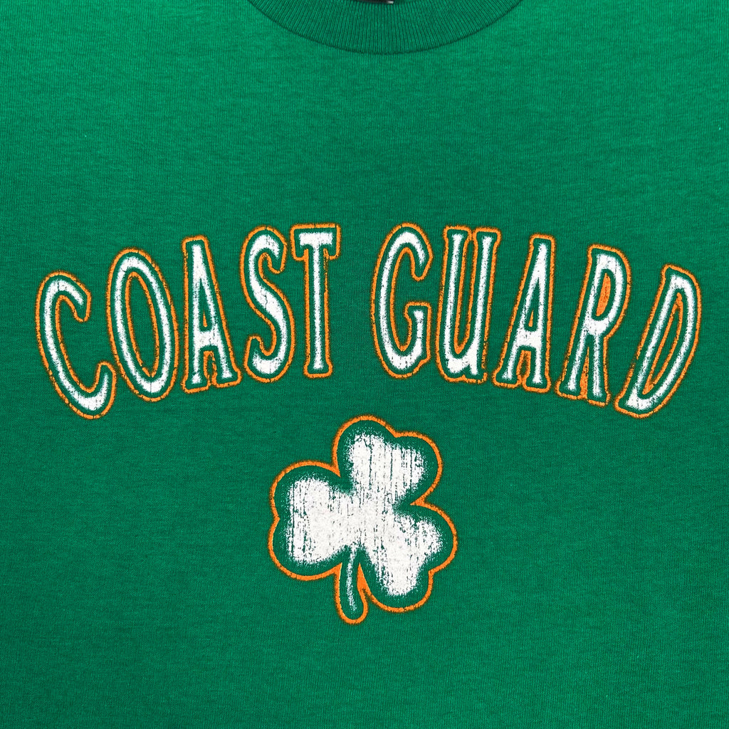 Coast Guard Distressed Shamrock T-Shirt (Kelly Green)