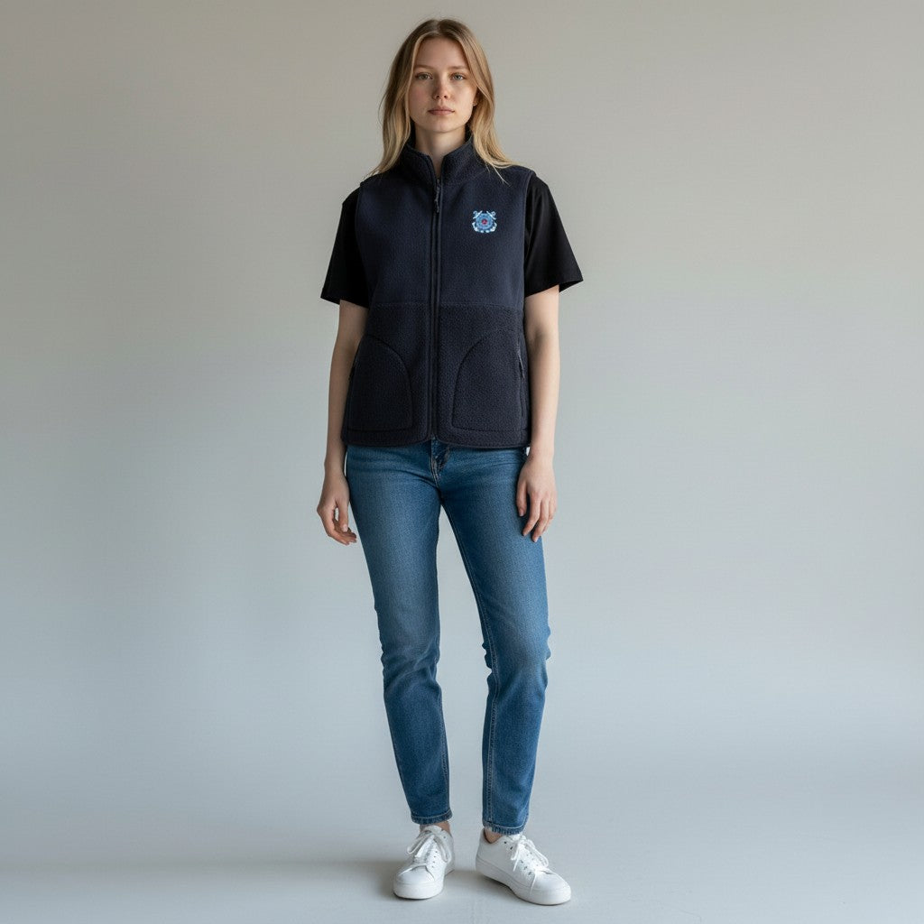 U.S. Coast Guard Women's Nostalgic Full Zip Vest (Navy)*