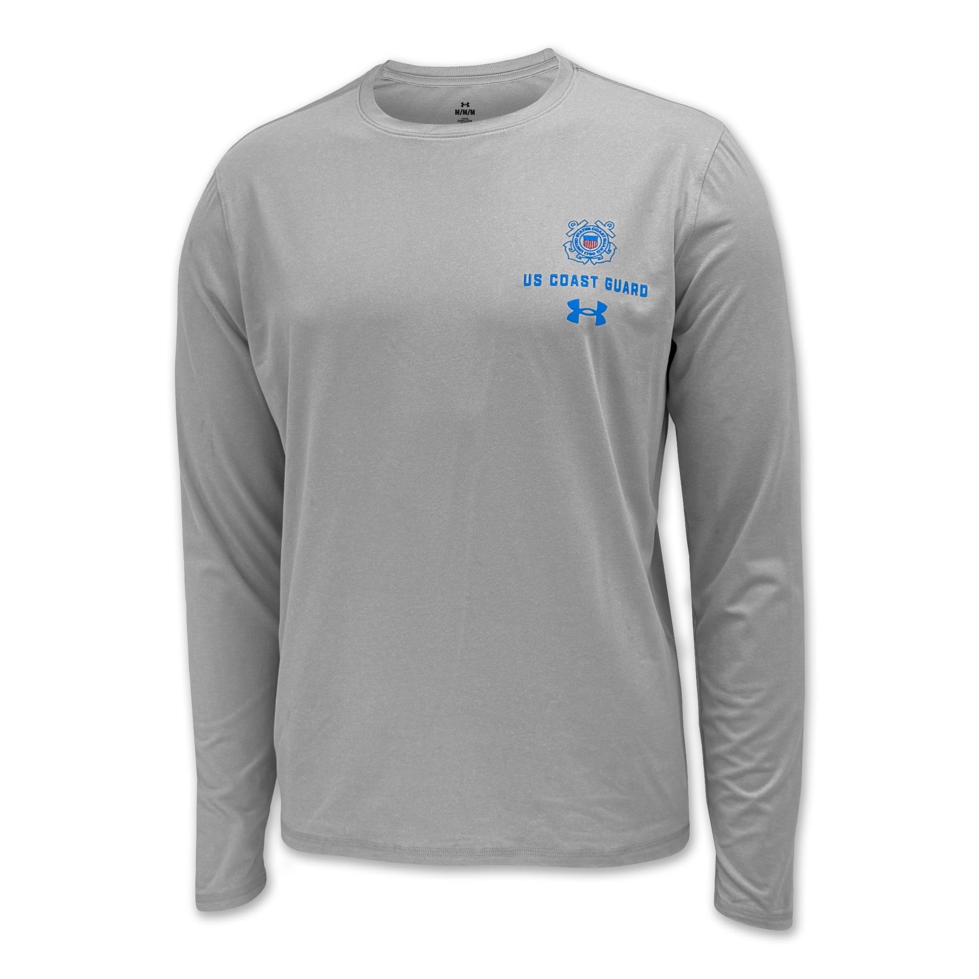 United States Coast Guard Seal Under Armour Tech Long Sleeve T-Shirt (Grey)