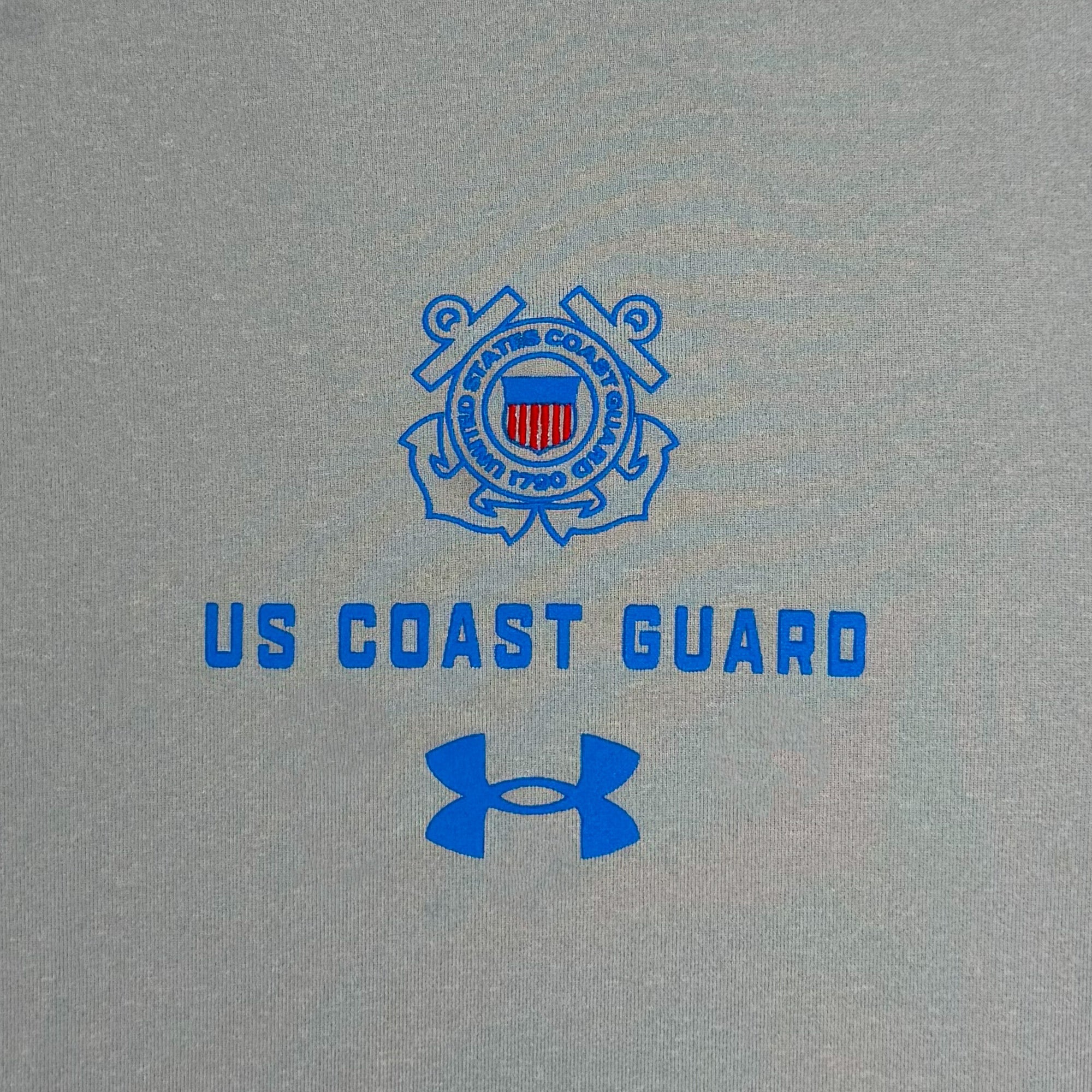 United States Coast Guard Seal Under Armour Tech Long Sleeve T-Shirt (Grey)