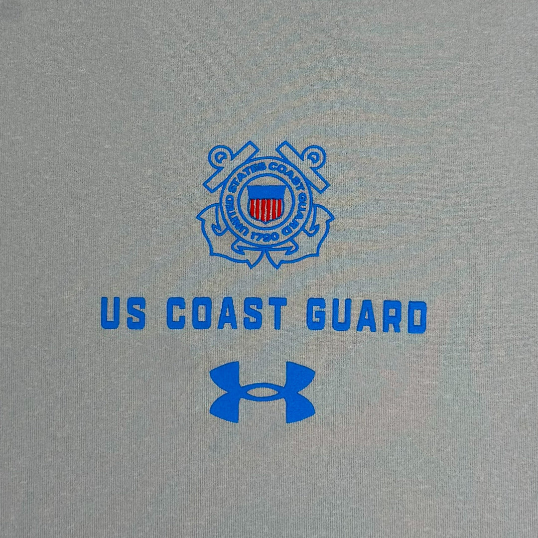 United States Coast Guard Seal Under Armour Tech Long Sleeve T-Shirt (Grey)
