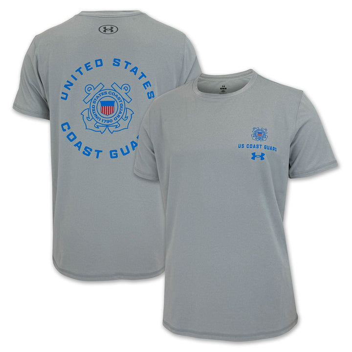 United States Coast Guard Seal Under Armour Tech T-Shirt (Grey)