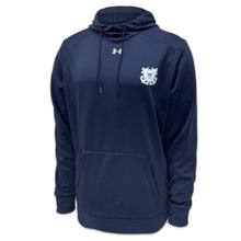 Load image into Gallery viewer, Coast Guard Under Armour Left Chest Seal Armour Fleece Hood (Navy)