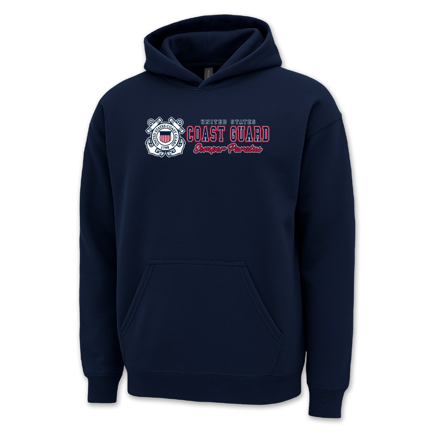 Pick Your Design Coast Guard Hooded Sweatshirt (Navy)