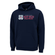 Load image into Gallery viewer, Pick Your Design Coast Guard Hooded Sweatshirt (Navy)