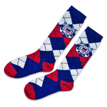 Load image into Gallery viewer, Coast Guard Seal Dress Argyle Socks