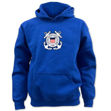 Load image into Gallery viewer, Pick Your Design Coast Guard Youth Hooded Sweatshirt (Royal)