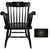 Coast Guard Seal Wooden Captain Chair (All Black)*