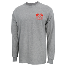 Load image into Gallery viewer, Pick Your Design Coast Guard Long Sleeve T-Shirt (Grey)