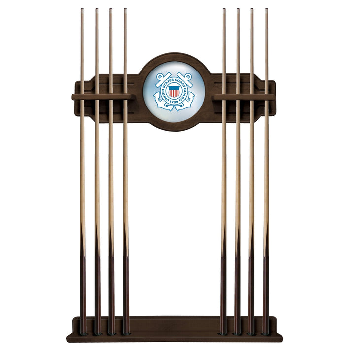 Coast Guard Seal Solid Wood Cue Rack*