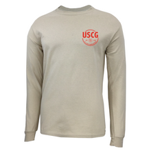 Load image into Gallery viewer, Pick Your Design Coast Guard Long Sleeve T-Shirt (Tan)