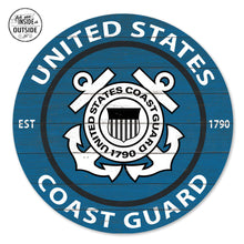 Load image into Gallery viewer, United States Coast Guard Indoor/Outdoor Colored Circle Sign (20x20)