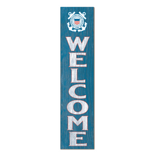 Load image into Gallery viewer, Coast Guard Leaning Sign Welcome (11x46)