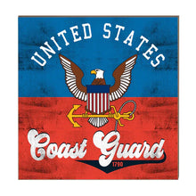 Load image into Gallery viewer, Coast Guard Seal 10x10 Retro Multi Color Sign