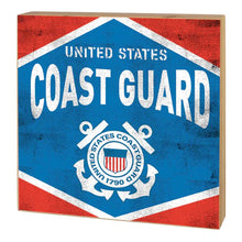 Load image into Gallery viewer, Coast Guard Seal 5x5 Retro Diamond Block