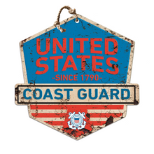 Load image into Gallery viewer, Coast Guard Rustic Badge Logo Sign