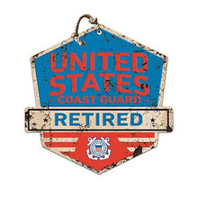 Load image into Gallery viewer, Rustic Badge Retired Sign Coast Guard