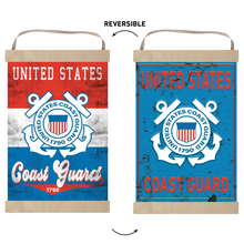 Load image into Gallery viewer, Coast Guard Reversible Banner Sign Retro Multi Color