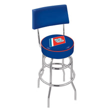 Load image into Gallery viewer, Coast Guard Seal Stool with Back (Chrome Finish)
