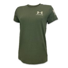 Load image into Gallery viewer, Under Armour Ladies New Freedom Flag T-Shirt (OD Green)