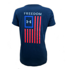Load image into Gallery viewer, Under Armour Ladies New Freedom Flag T-Shirt (Navy)