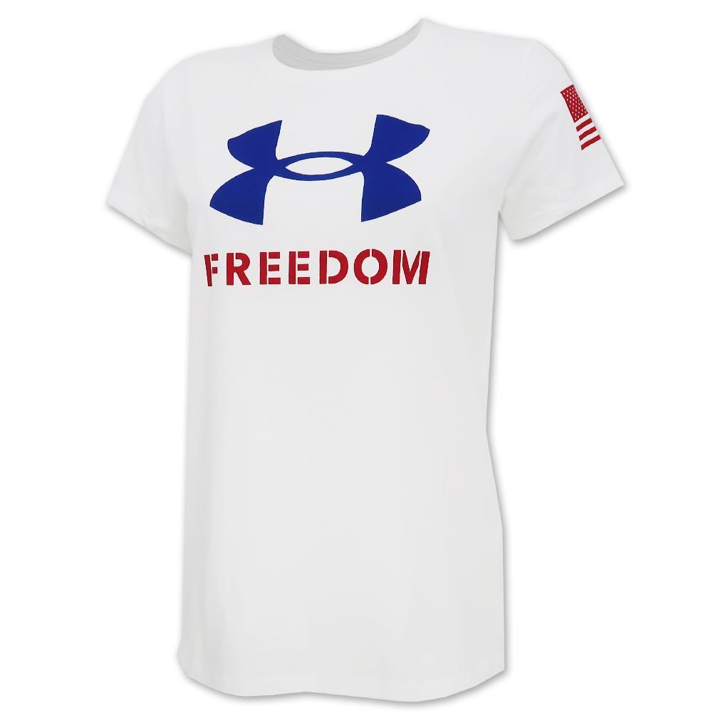 Under Armour Ladies Freedom Logo T-Shirt (white)